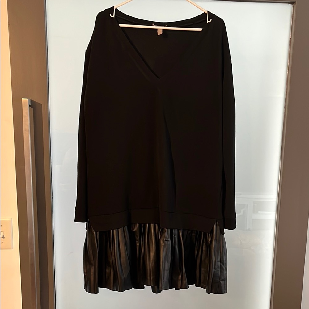 ASOS | Black Skirt with Leather Detail | Sz10